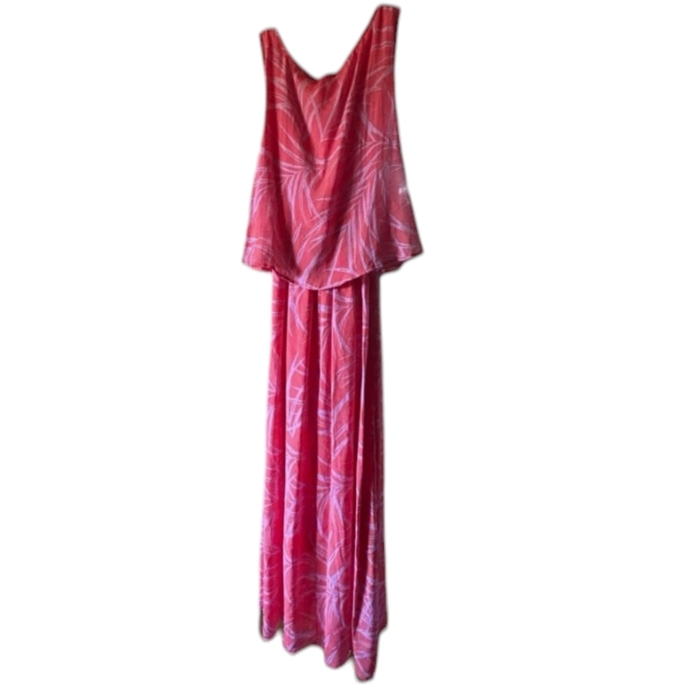 Marissa Olivia Red/Pink Print Sleeveless Maxi Dress SIZE 3X - Picture 5 of 12